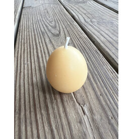 Dipam Beeswax Egg Candle 2" x 1.5"