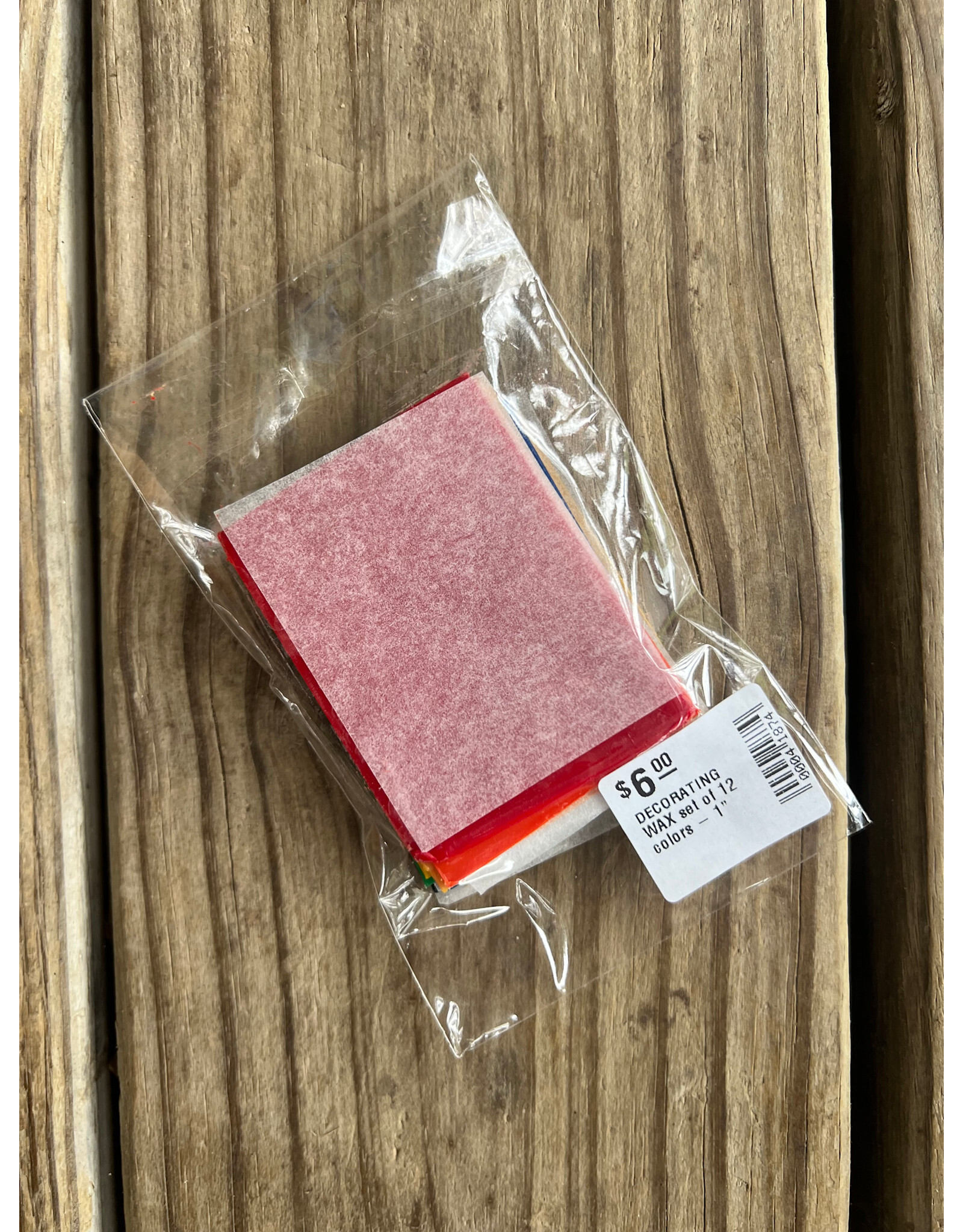 DECORATING WAX set of 12 colors - 2.5”x2” sheets