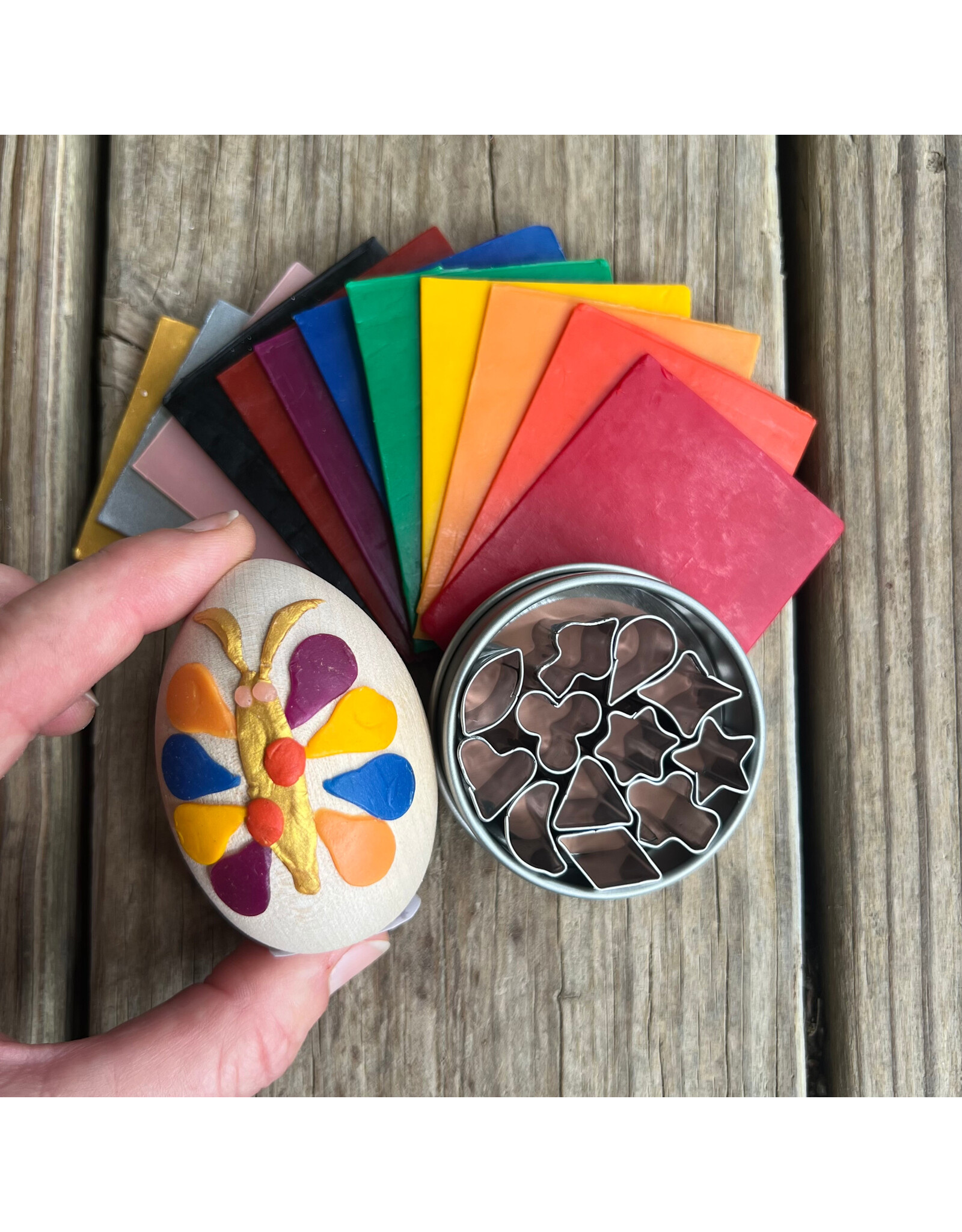 DECORATING WAX set of 12 colors - 2.5”x2” sheets