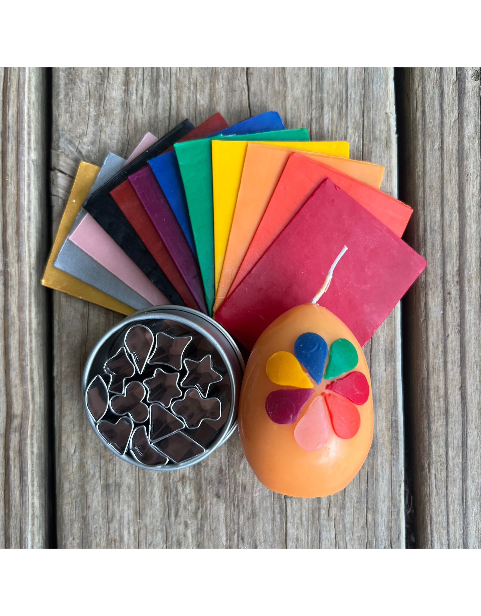 DECORATING WAX set of 12 colors - 2.5”x2” sheets