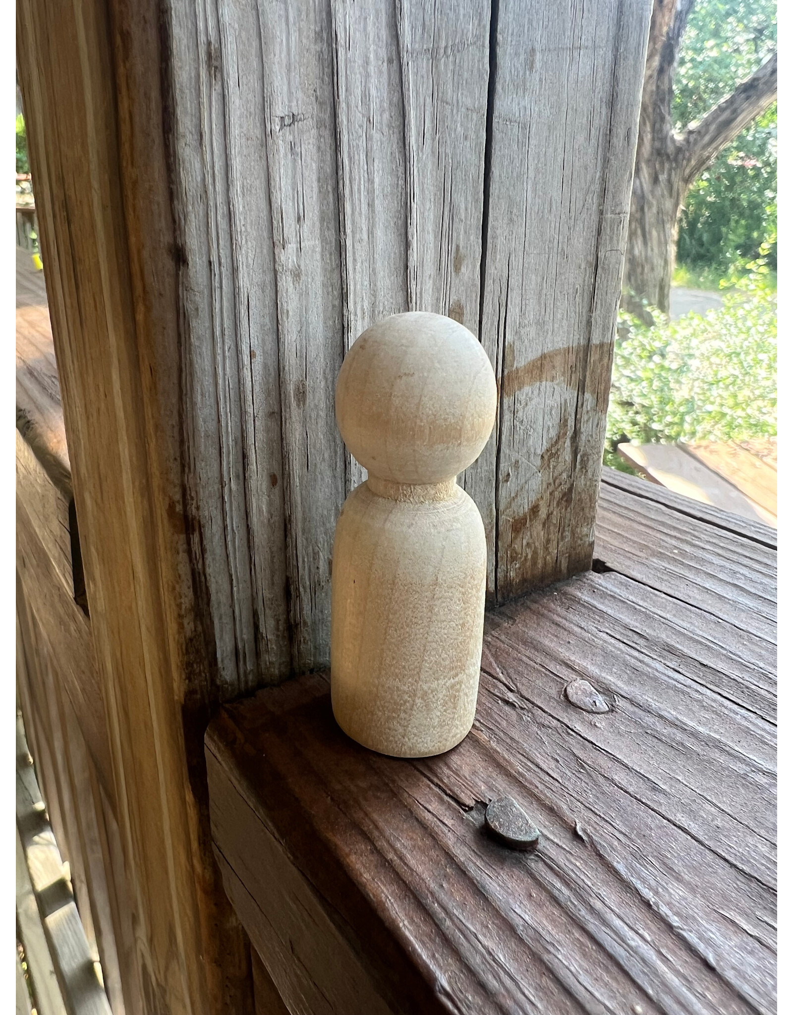 Wooden Little Peg Doll with Neck 2.25"
