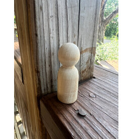 Wooden Little Peg Doll with Neck 2.25"