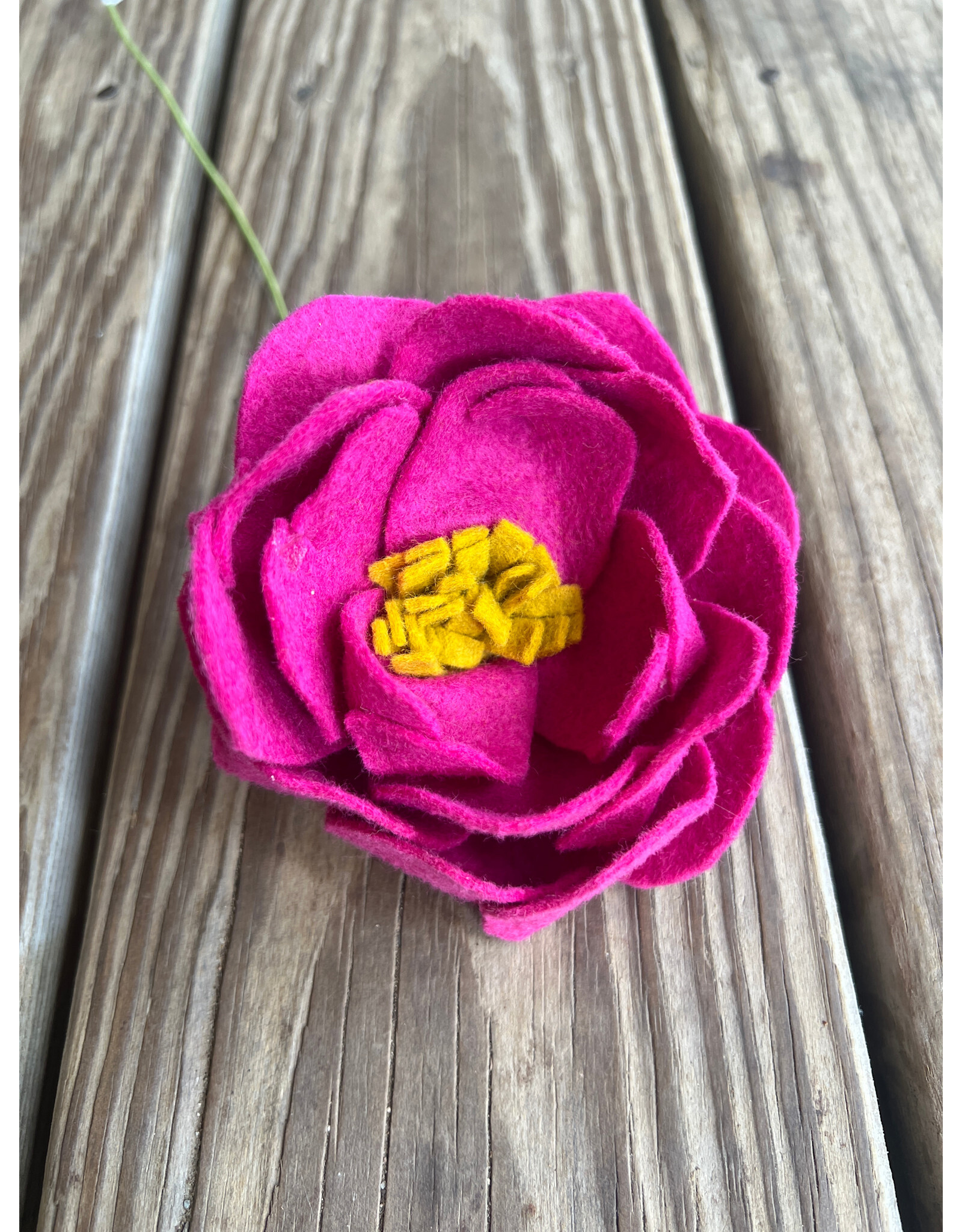 Felt Peony - Magenta. U.S. Made