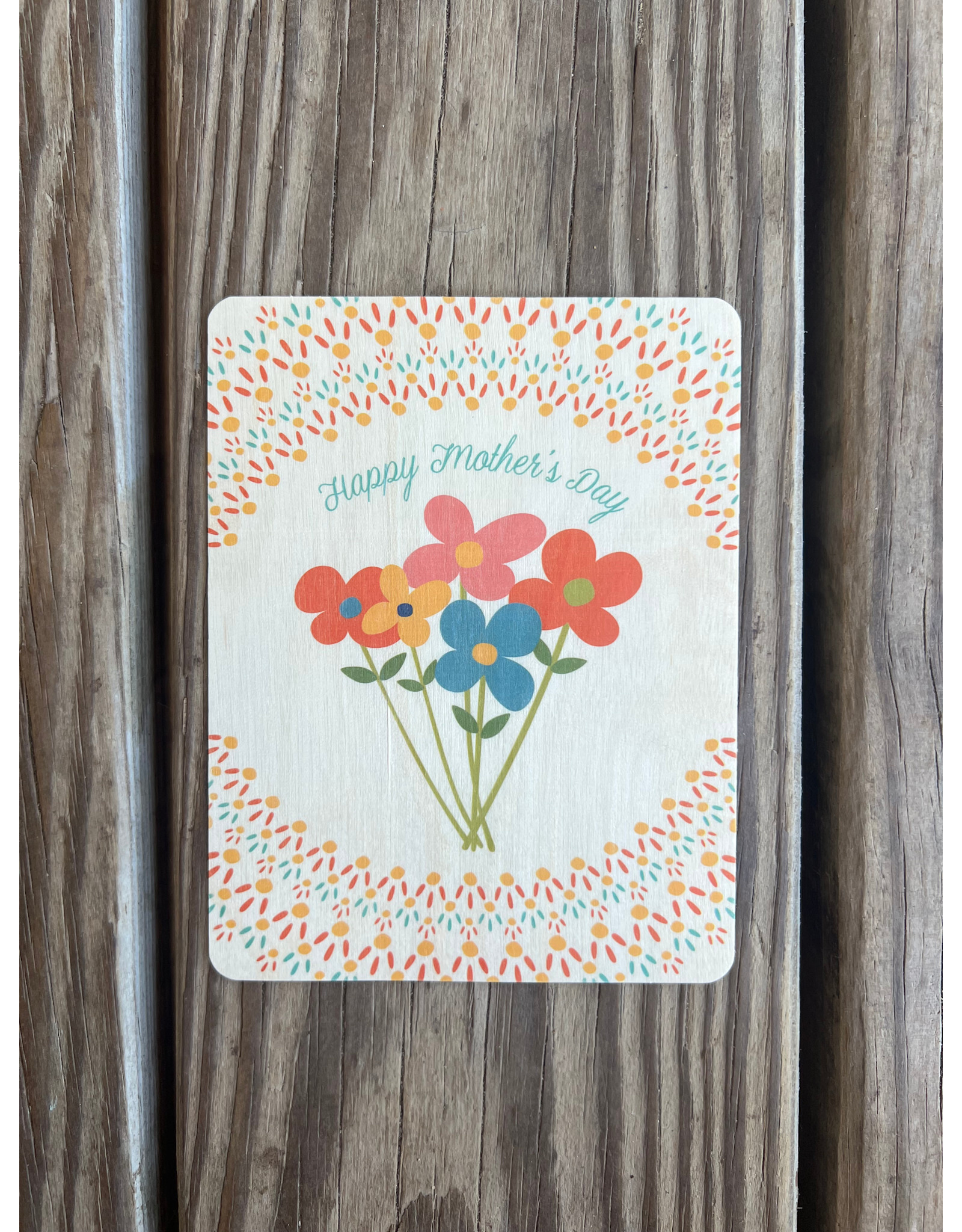 Wildflowers Wooden Card 2