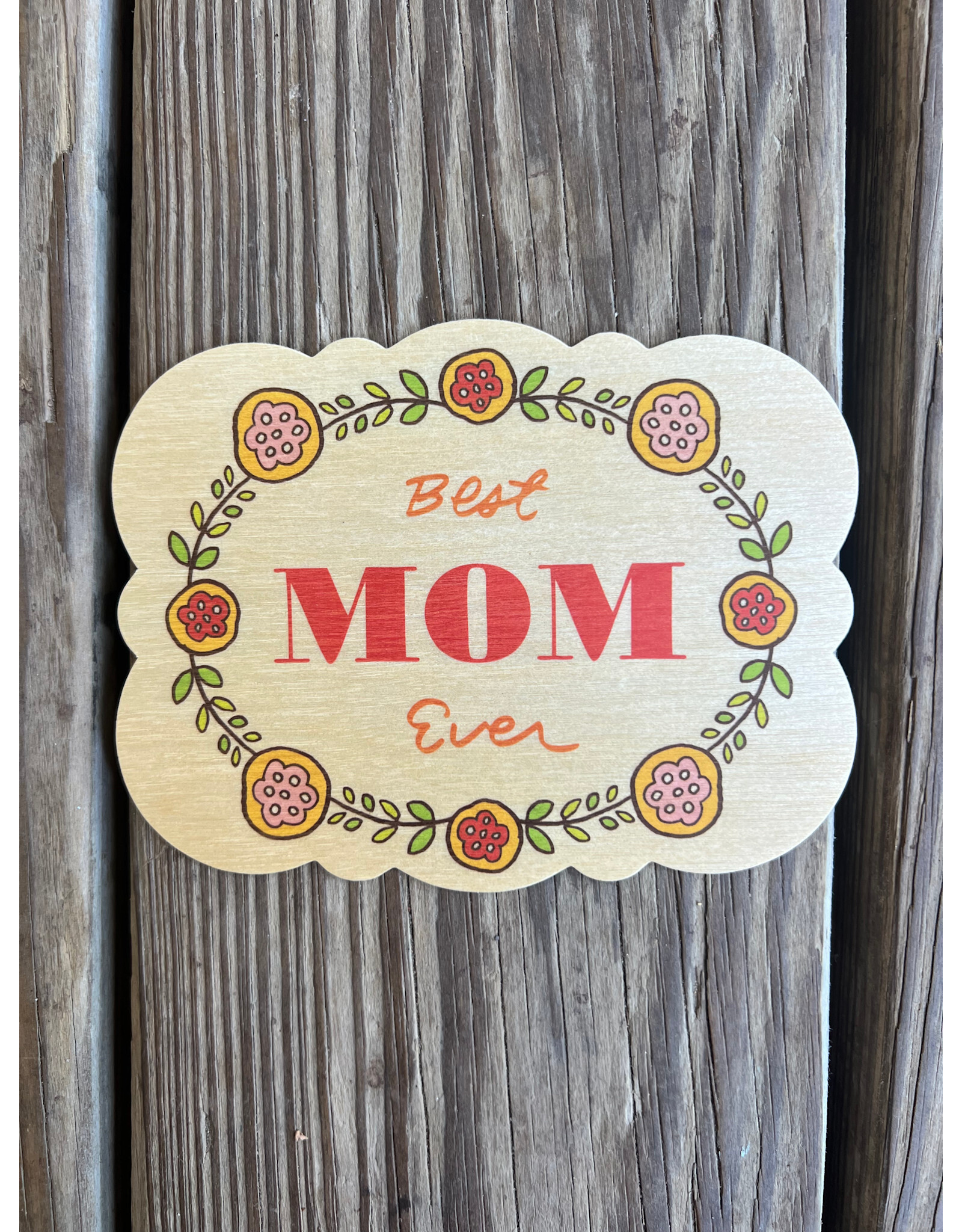 Mom Wildflowers Wooden Mothers Day Card