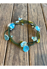 Light Blue Felted Flower Crown