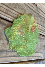 Green Felted Meadow Mat. small. 6in. by Claudia Kunz