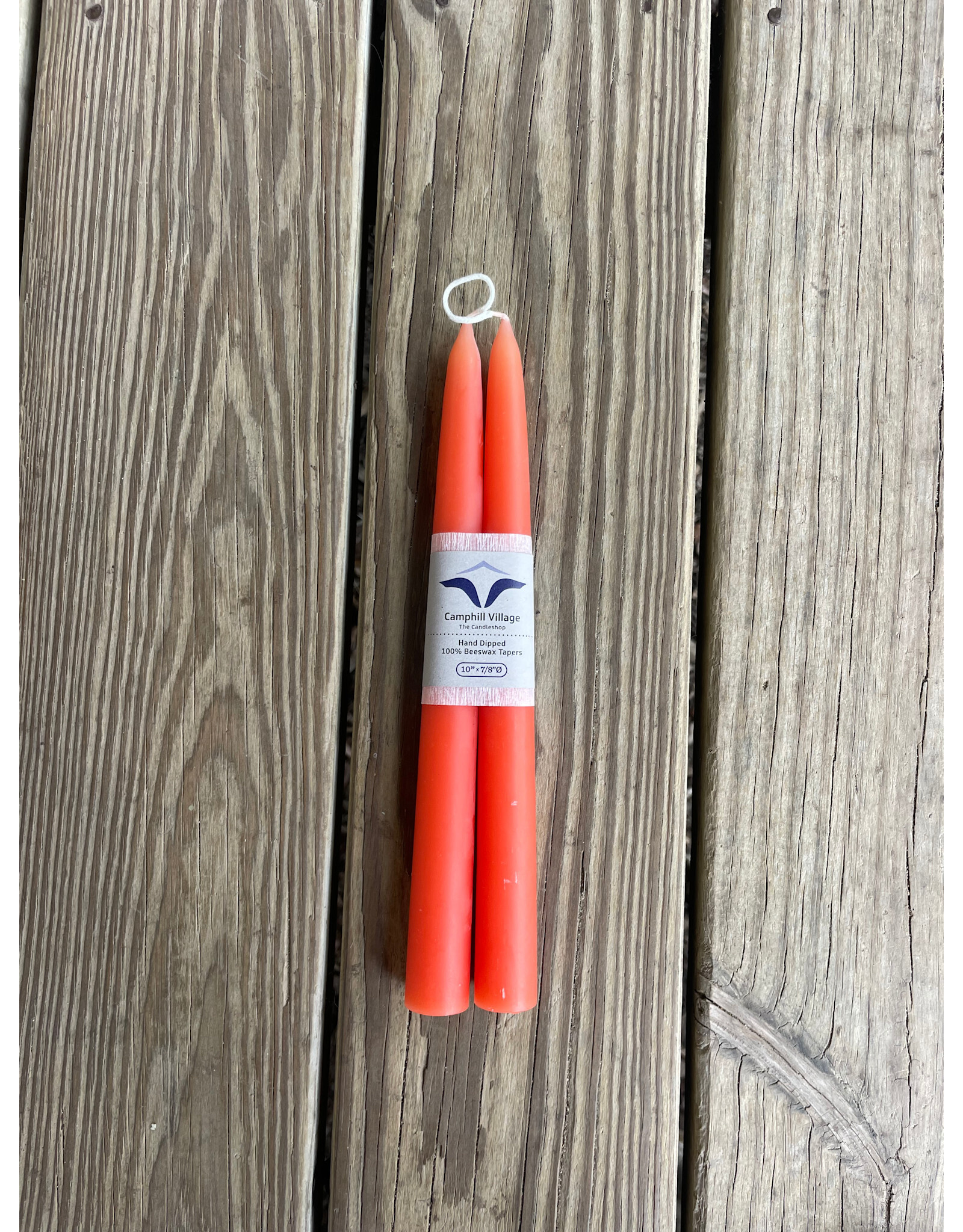 Camphill Beeswax 10in Taper Candle Pair