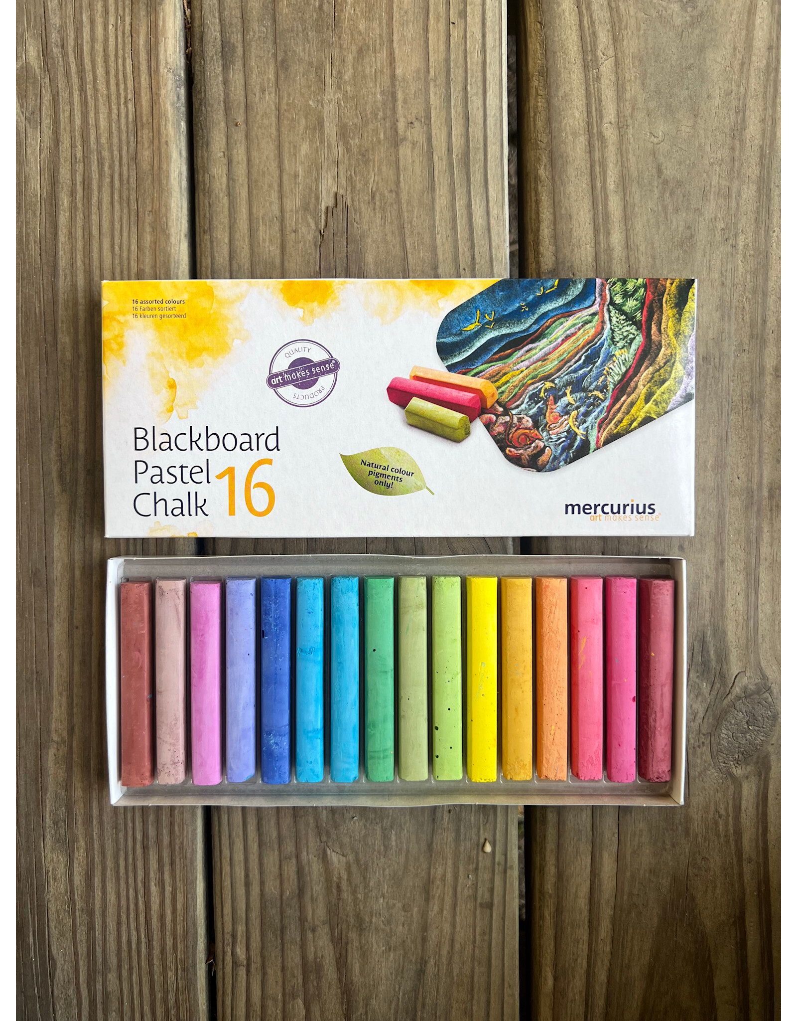 Mercurius Art Makes Sense Blackboard Pastel Chalk - 16 Colors