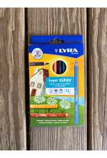 Lyra Super Ferby Lacquered Triangular Pencils - set of 12 Colors