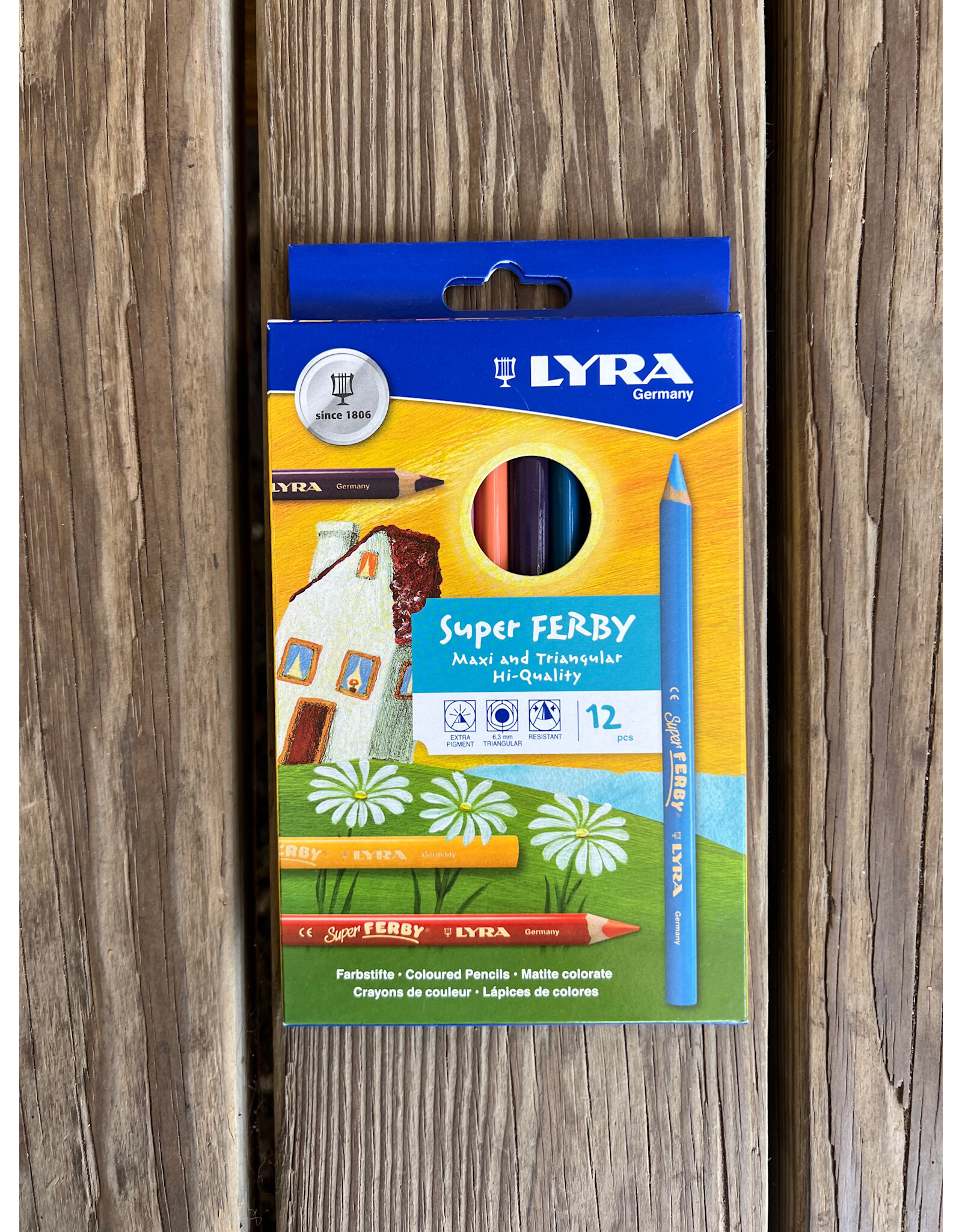 Lyra Super Ferby Lacquered Triangular Pencils - set of 12 Colors