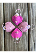 Heart Ornament with Doll 2.5". Colors Vary
