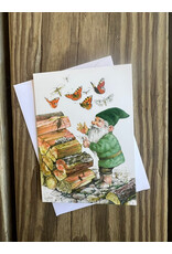 Mini Card - Forest Gnome with Butterflies. by Skovnisser