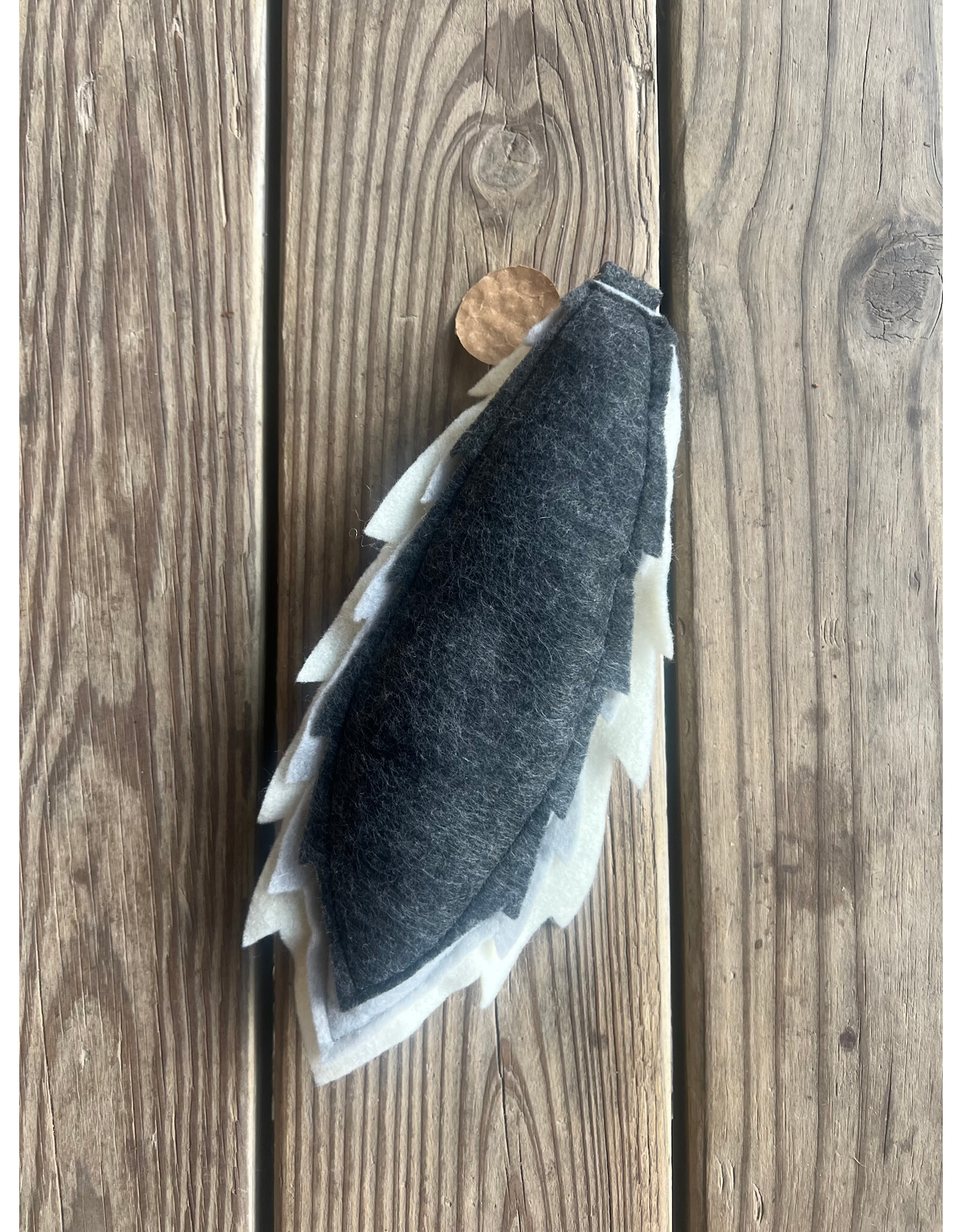 Gray Wolf or Raccoon Tail - Felt. U.S. Made