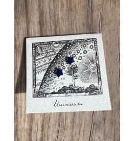Star Lapis Earrings - Sterling Silver