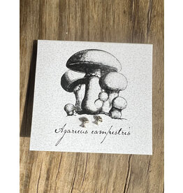 Mushroom Stud Earrings - Sterling Silver