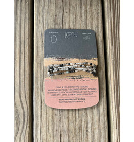 Stone Wrap Bracelet/Necklace - Tourmalinated Quartz/Silver