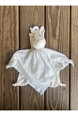 Bunny Blanket Lovey - Pale Blue Stripe. Organic