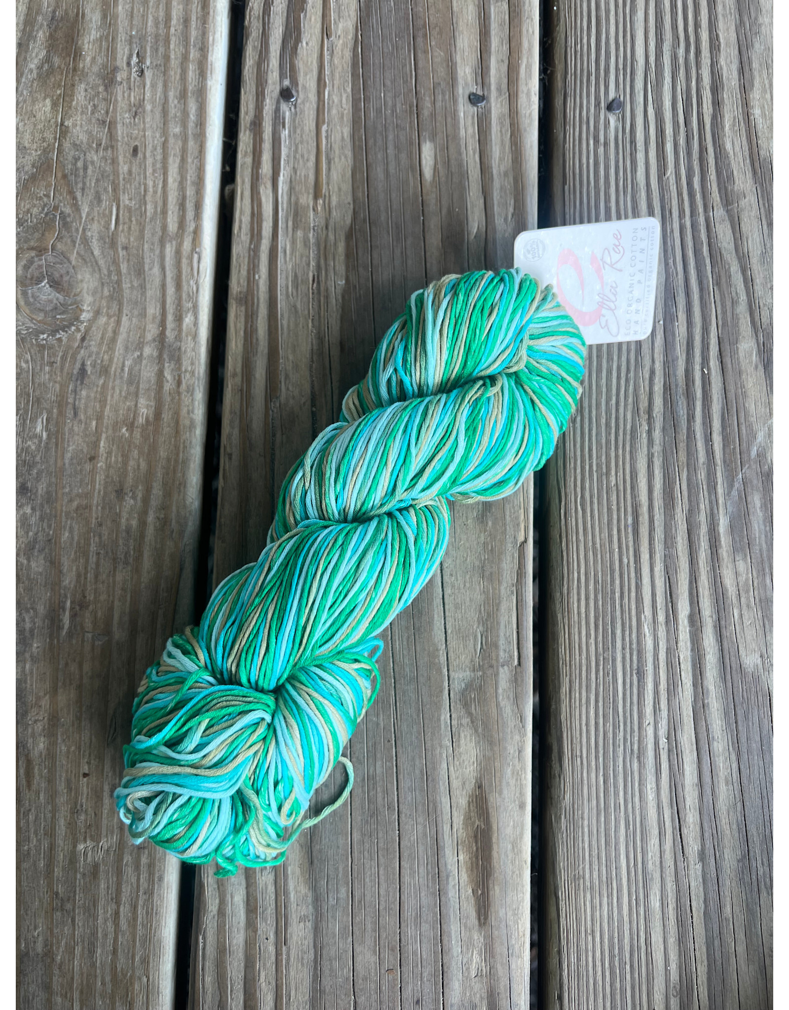 Ella Rae Organic Cotton - Hand Painted Yarn 606 Clover Field
