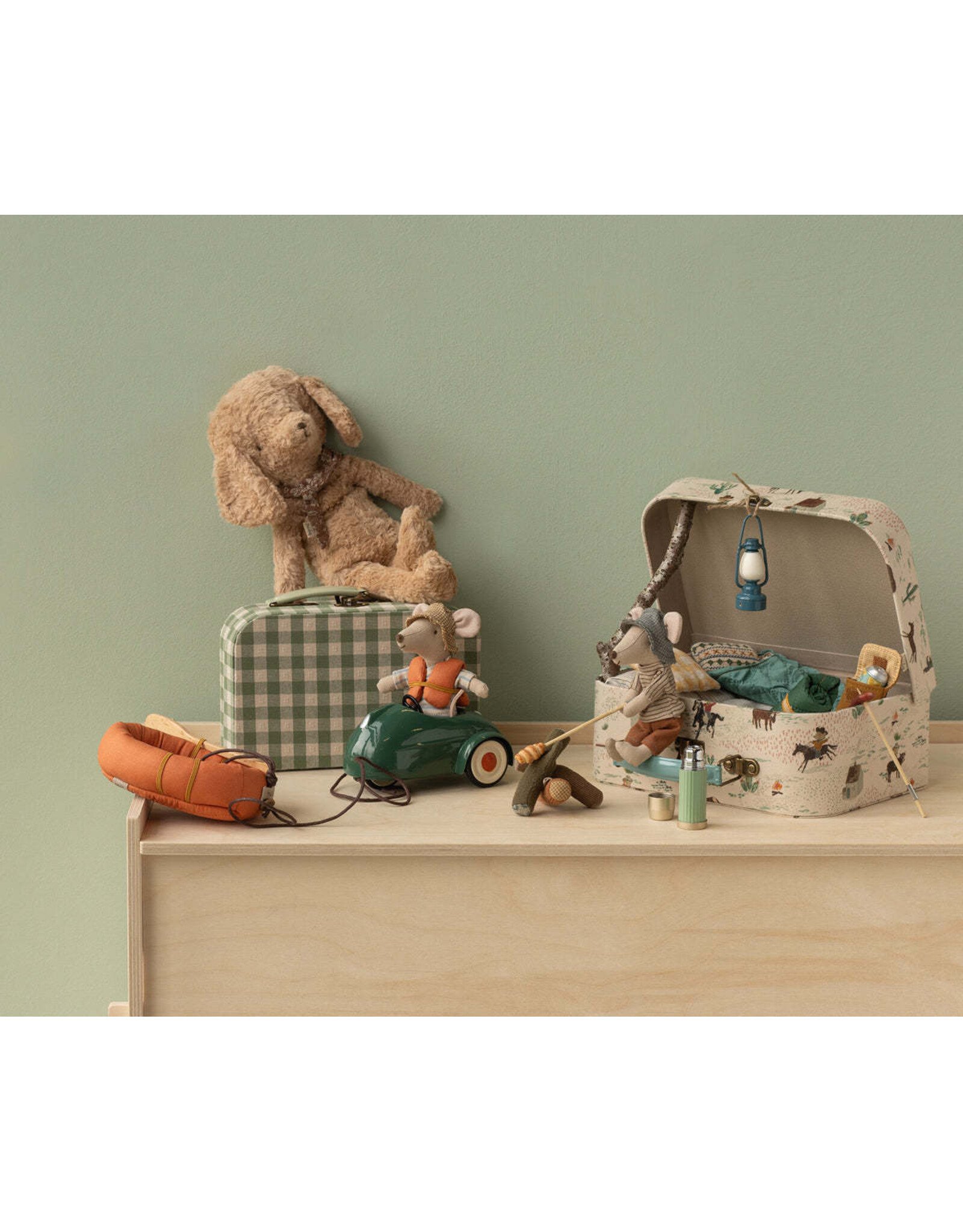 Mouse Car, Dark Green. Maileg