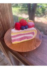 Felt Fruit Torte Cake Slice
