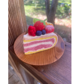 Felt Fruit Torte Cake Slice