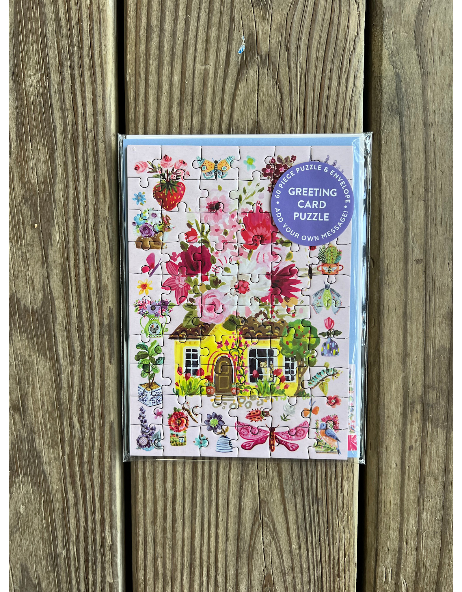 Buzzy Bouquets Puzzle Greeting Card. 60 Pieces