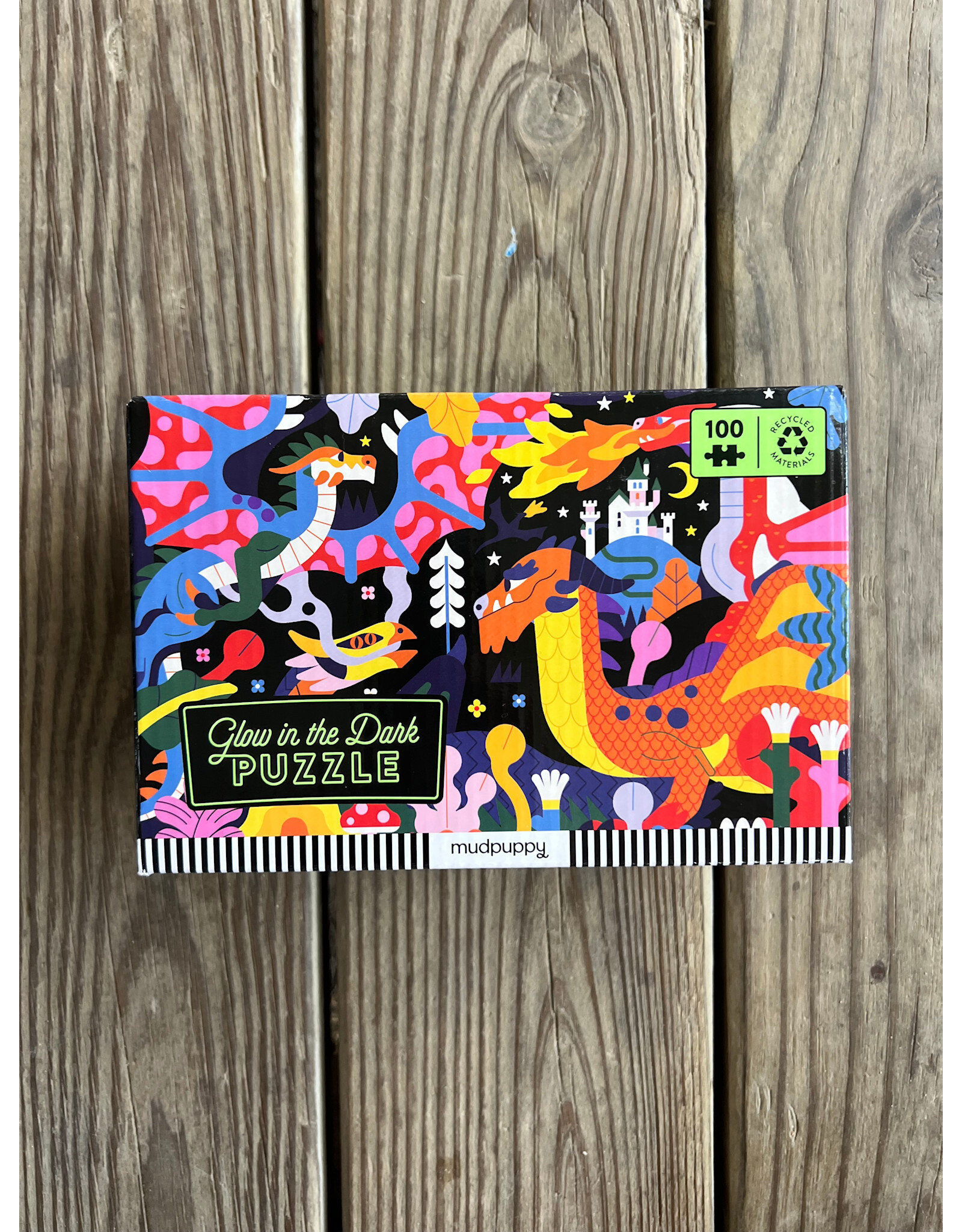 Dragons Glow in the Dark Puzzle. 100 Pieces