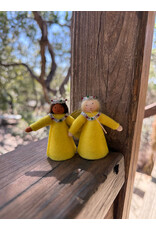 3" Princess - Yellow Dress. Medium Skin. Made in Romania