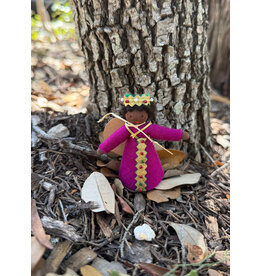 3" Princess - Pink Dress. Dark Skin. Made in Romania