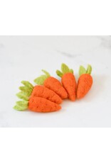 Orange Felt Carrots. Set of 5