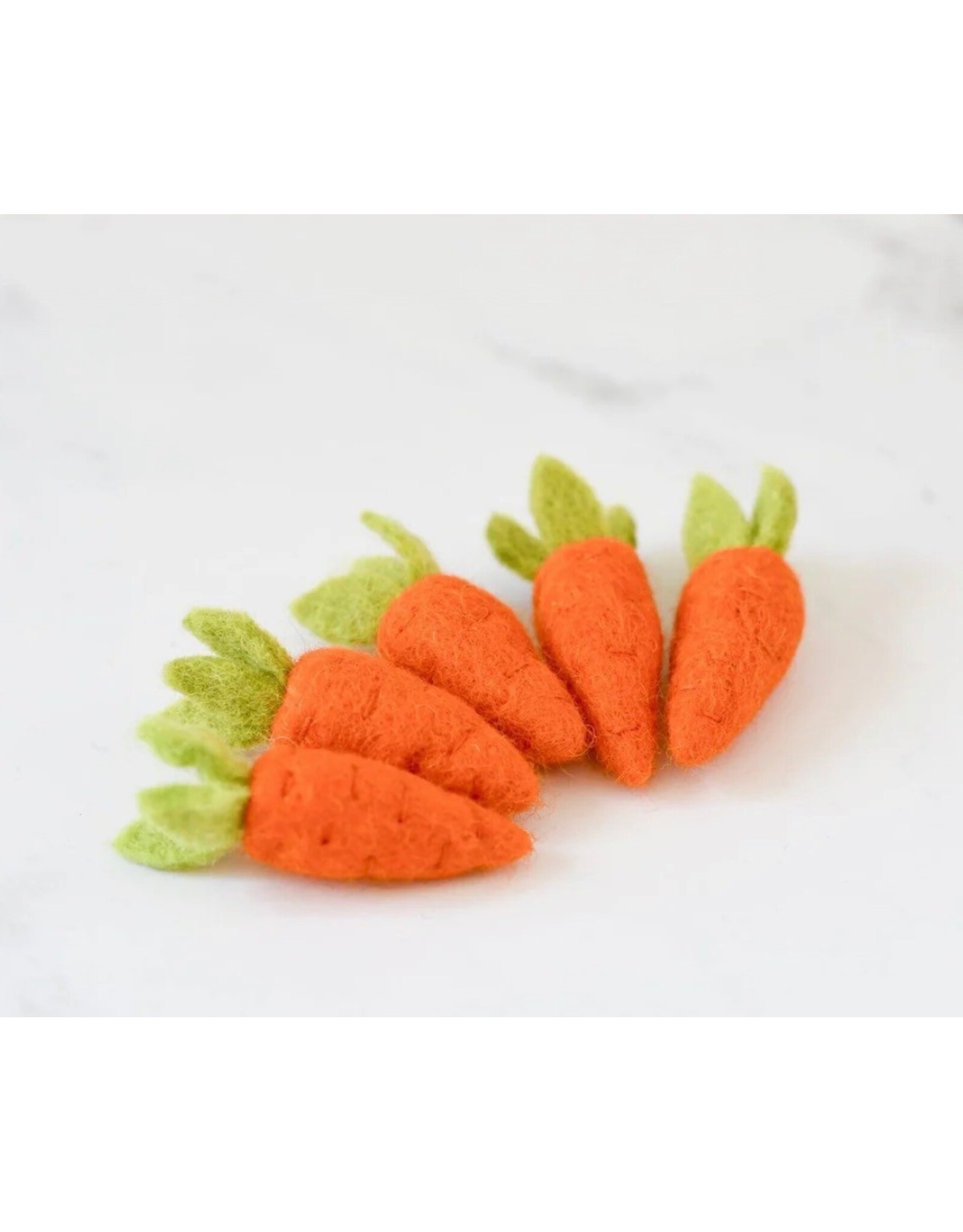 Orange Felt Carrots. Set of 5