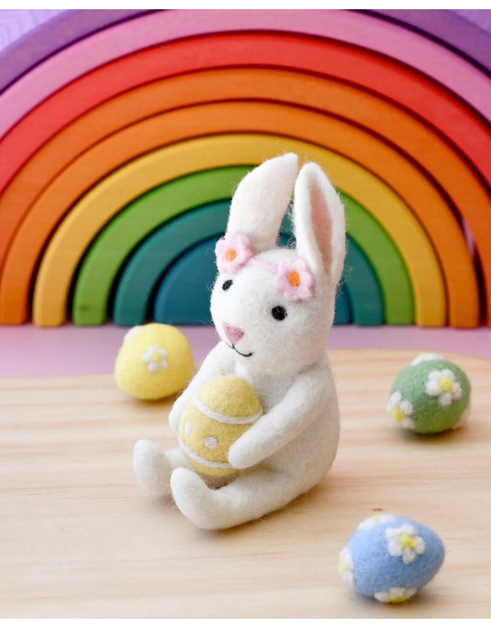 Felt Rabbit with Easter Egg