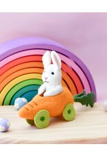 Felt Rabbit with Carrot Car