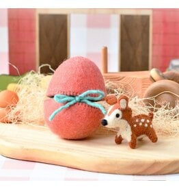 Felt Surprise Egg with Deer Inside