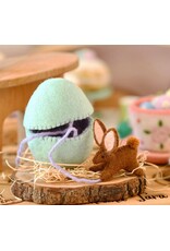 Felt Surprise Egg with Brown Bunny Inside