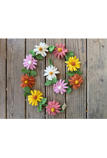 Felt Daisy Garland Pastel Colors - 54 in long