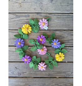 Felt Daisy Garland Purple, Pink and Yellow - 54 in long