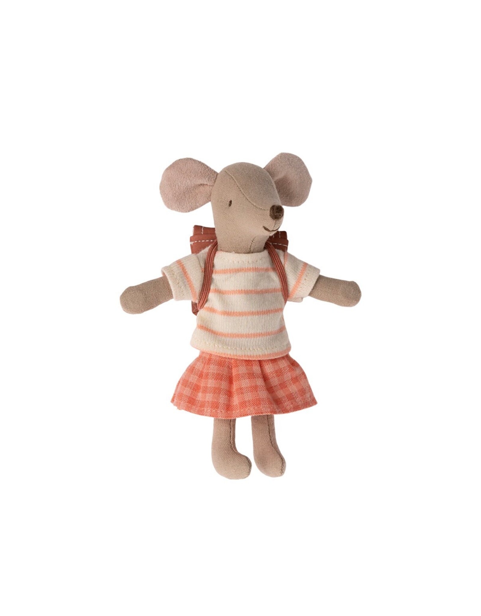 Tricycle Mouse, Big Sister, Coral. Maileg