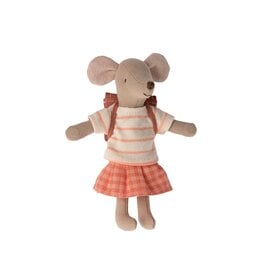 Tricycle Mouse, Big Sister, Coral. Maileg