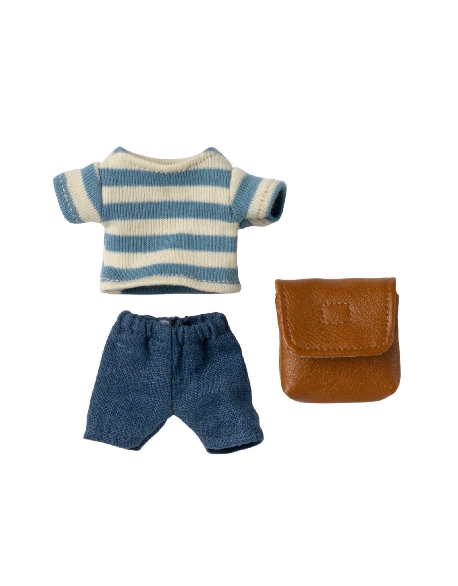 Big Brother Mouse Clothes and Bag, Brown. Maileg
