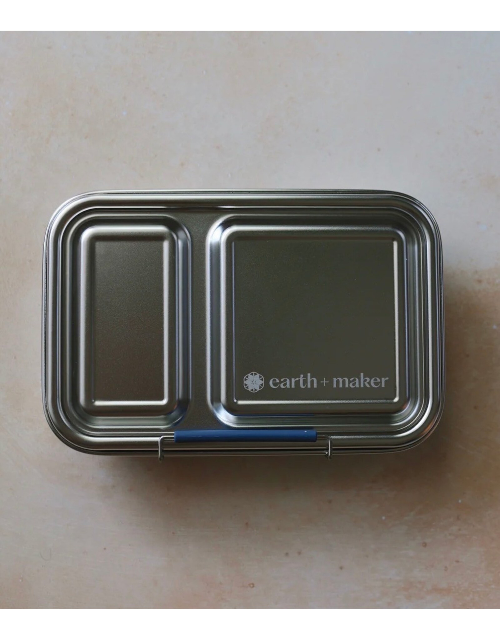 Earth and Maker Lunch Box - Two Compartment. Navy