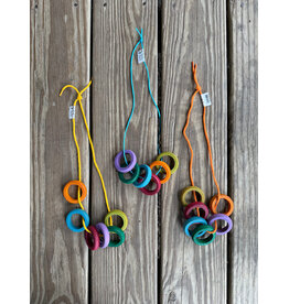 Grapat Rings - Set of 6. Complimentary Colors. Strings Vary