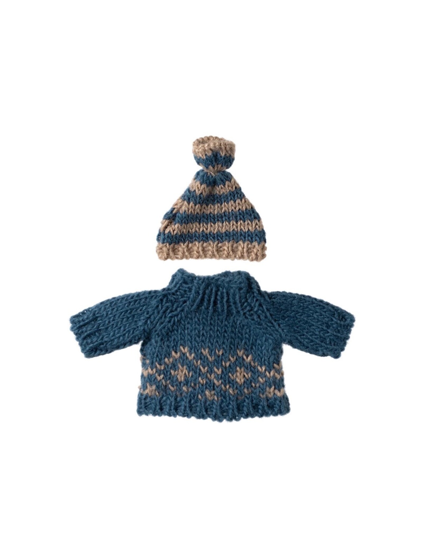 Knitted Sweater and Hat, Dad Mouse. Maileg