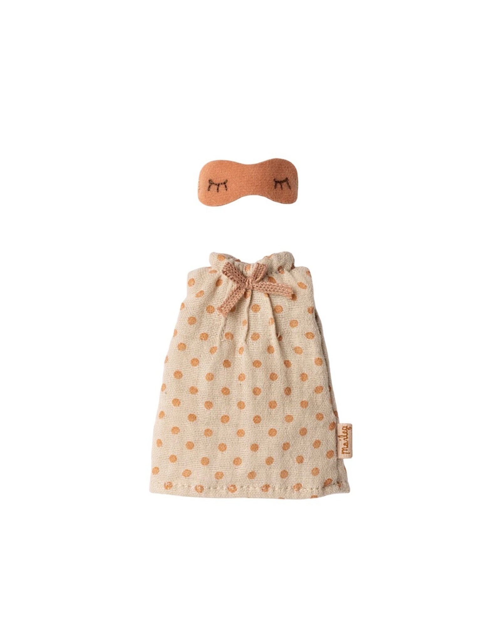 Nightgown, Mum Mouse, Light Grey. Maileg