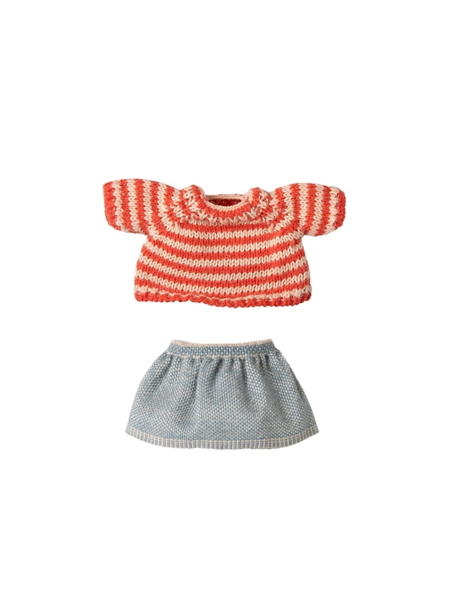 Knitted Sweater and Skirt, Big Sister Mouse. Maileg