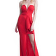 SYIDM5455VP - STRAPLESS W/FLORAL RUFFLE DETAIL