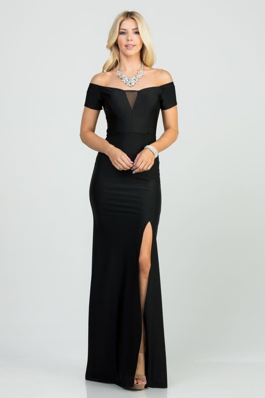 off shoulder with slit