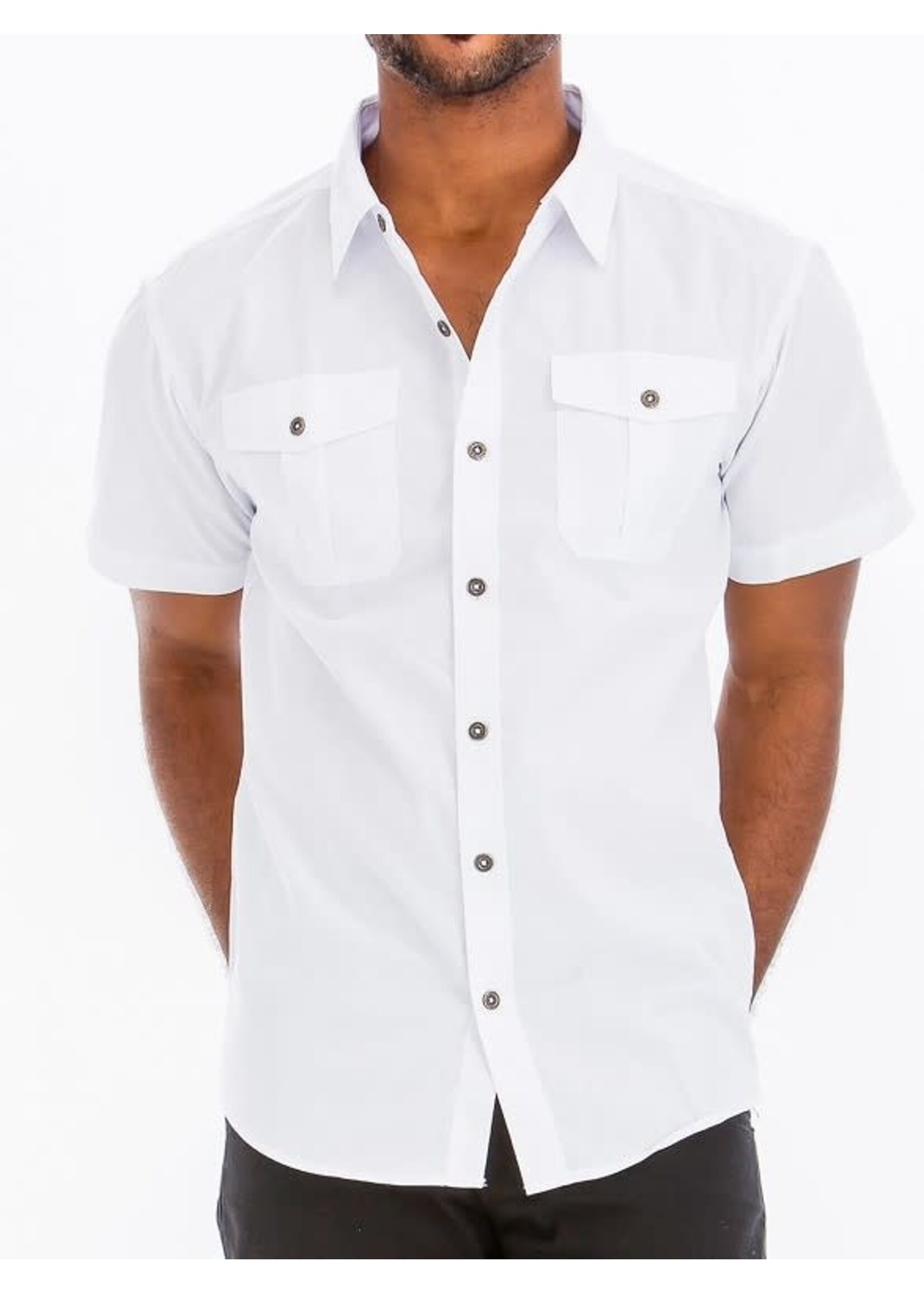 MENS SHORT SLEEVE BUTTON UP