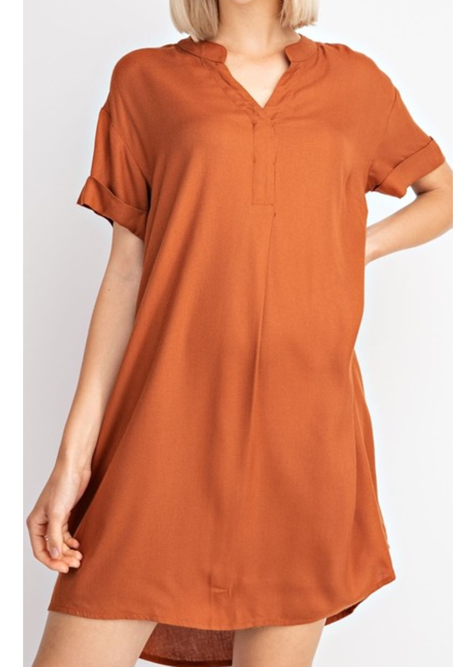HNHD1008 - VNECK PLEATED FRONT